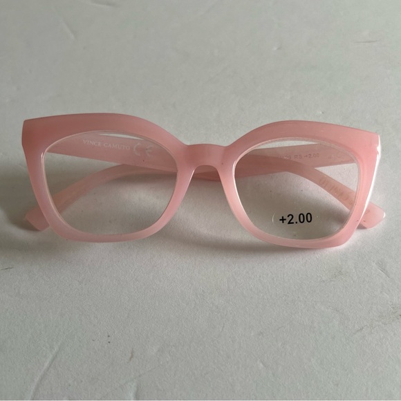VINCE CAMUTO READING GLASSES PINK +2.00 NEW - Picture 1 of 10